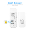 Άσπρο ΜΙΝΙ φορητό Dongle Cat4 Sim 4G USB Dongle Wifi υποδοχών κάρτας